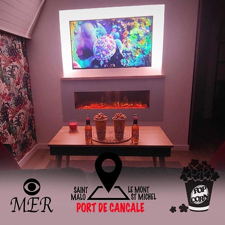 L'Etoile By Mrodbnb - Appart Neuf - Vue Mer - 25M Plage & Resto - Cine - Cheminee - Popcorn Cancale Eksteriør bilde